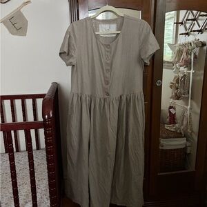 notPERFECTLINEN beige Mama Dress
